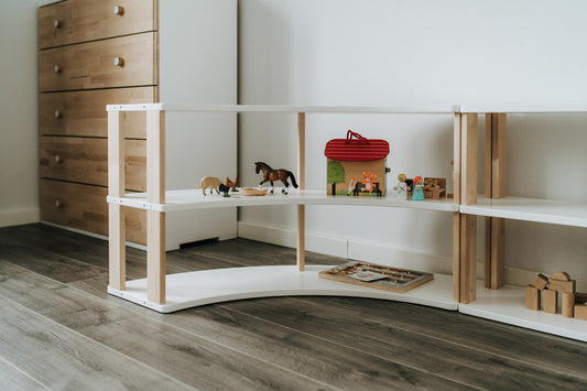 Montessori oblouková police/ regál - Vivawood - Dřevěný nábytek a hračky