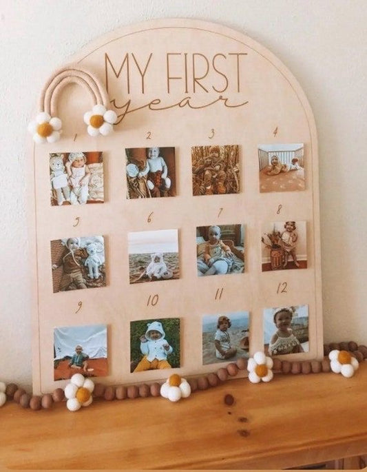 Dřevěná tabule Můj první rok