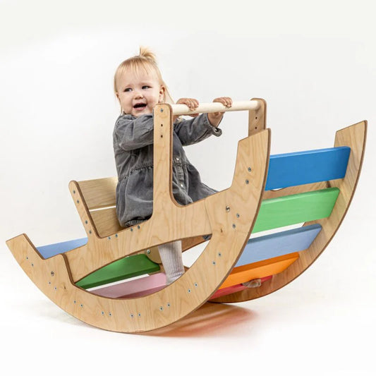 Montessori houpačka s odjímatelným houpátkem - Vivawood - Dřevěný nábytek a hračky